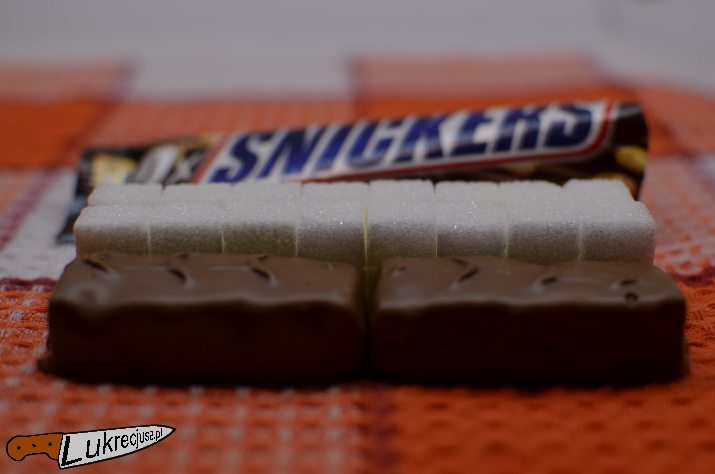 Snickers kalorie w kostkach cukru